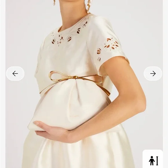 NWT Kate Spade Ivory Cream Bow Frame Clutch - Picture 2 of 9